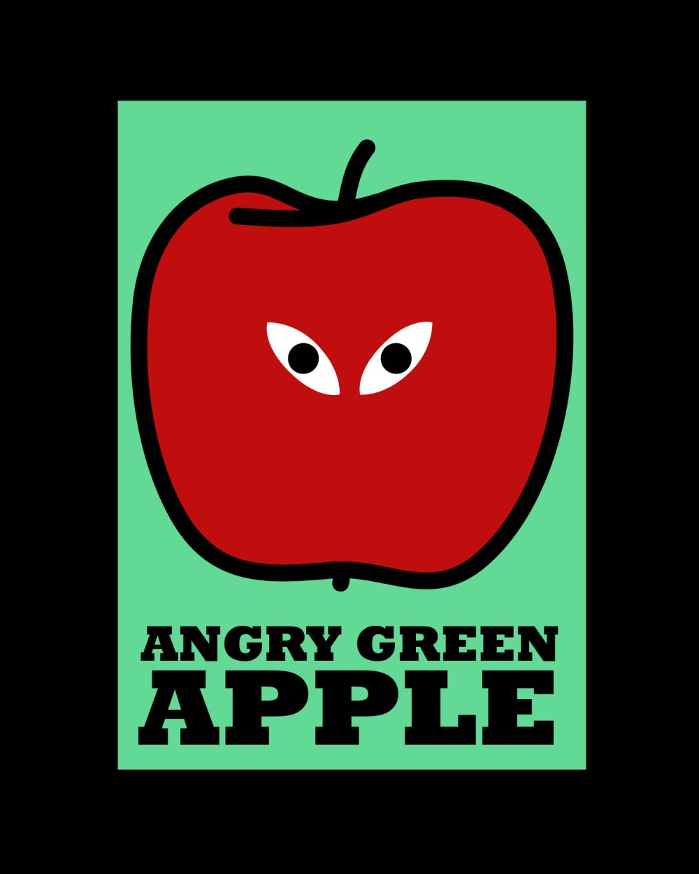 Angry green apple