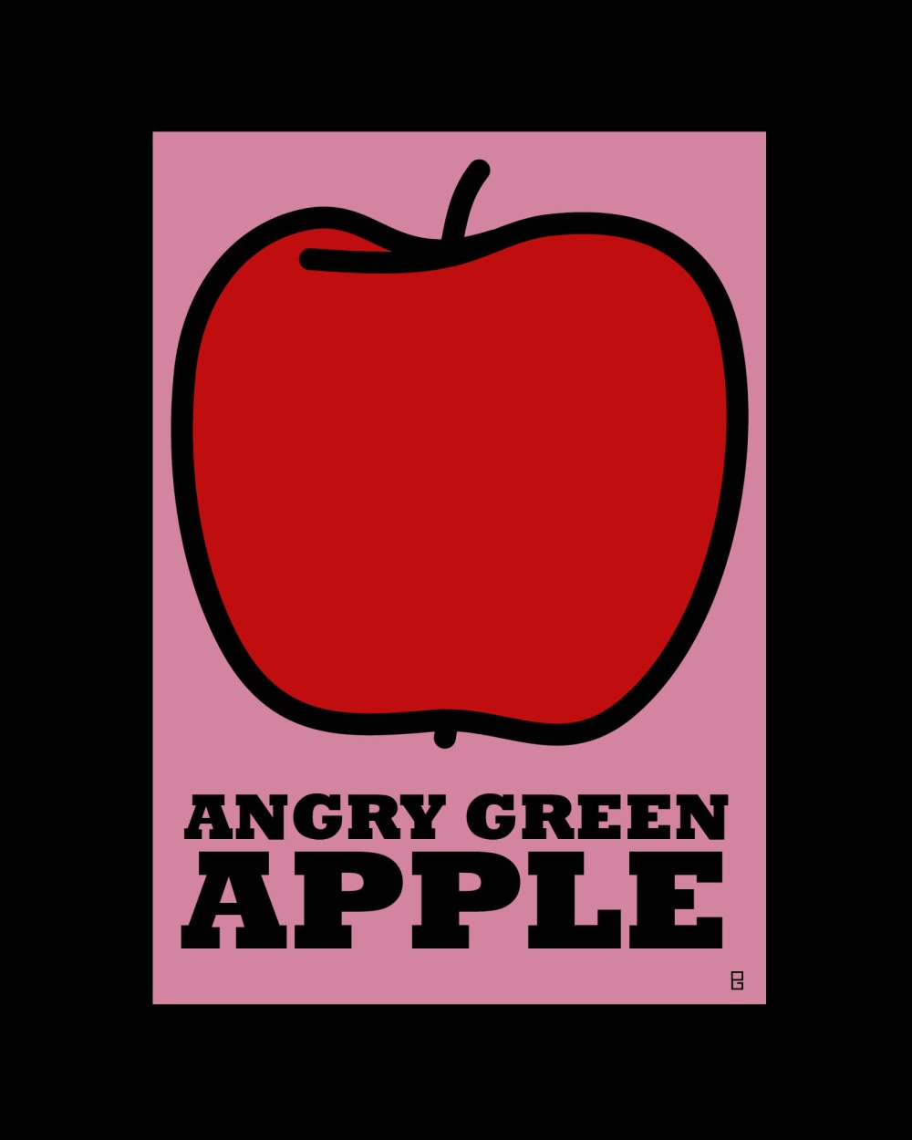 Angry green apple